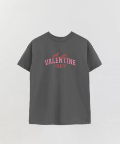 Funny Valentine Club Printed Oversized T-Shirt