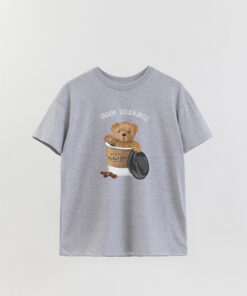 Unisex Teddy Good Morning Printed Overshirt T-Shirt