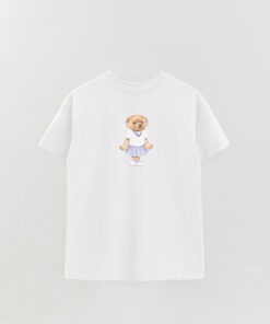 Unisex Bear Little Girl Printed Overshirt T-Shirt