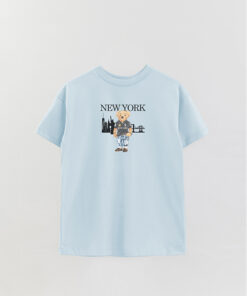Unisex Bear New York Printed Overshirt T-Shirt