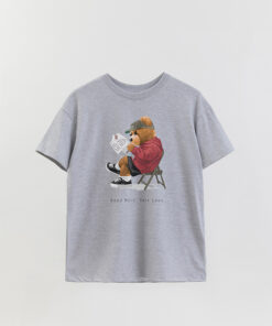 Unisex Printed Oversized T-Shirt Teddy Read More Talk Less