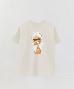 Unisex Printed Oversized T-Shirt Teddy Robe