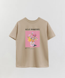 Graphic Stay Positive Printed Overshirt