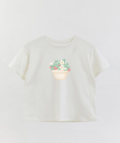 Girl Over Harvest Cat Strawberry Plant T-Shirt