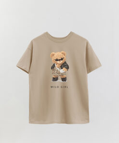 Unisex Teddy Wild Girl Printed Overshirt T-Shirt