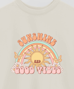 Rt Sunshine And Good Vibes Printed Overshirt T-Shirt