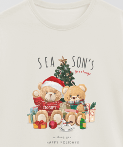 Christmas Season'S Greeting Printed Basic T-Shirt