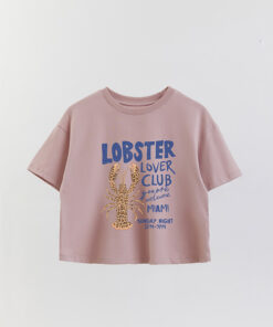 Sf Lobster Lover Club Printed Crop T-Shirt