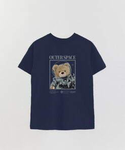 Unisex Teddy Space Printed Overshirt T-Shirt