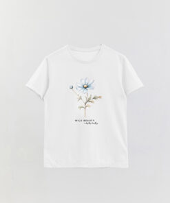 Wild Beauty Never Ends Printed Basic T-Shirt