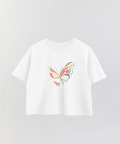 Coastal Wrapped Printed Crop T-Shirt