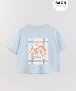 Brunch Italian Print Crop T-Shirt