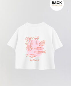 Sea Market Printed Fb Crop T-Shirt