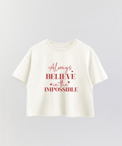 Rd Always Believe Printed Crop T-Shirt