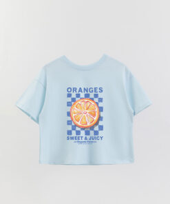 Oranges 2 Printed Crop T-Shirt
