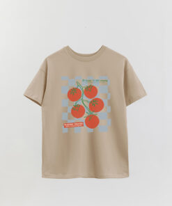 Blooming Tomatoes Printed Overshirt T-Shirt