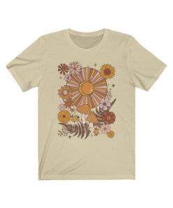 Retro Bohemian Shirt With Sun, Moon And Stars