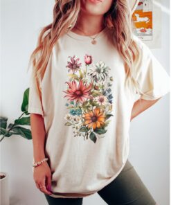 Comfort Colors Cottagecore Style Wildflower T-Shirt