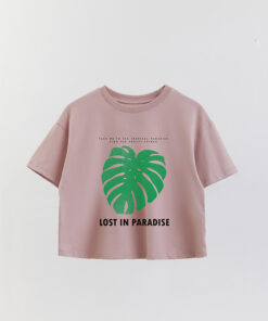 Lost In Paradise Printed Crop T-Shirt