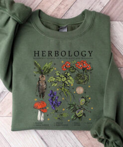 Sweatshirt With Herbology Plants, A Gift For Plant Lovers