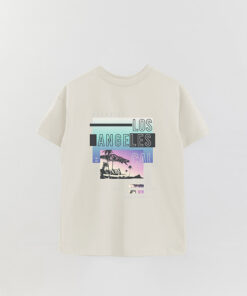Los Angeles Printed Overlay T-Shirt